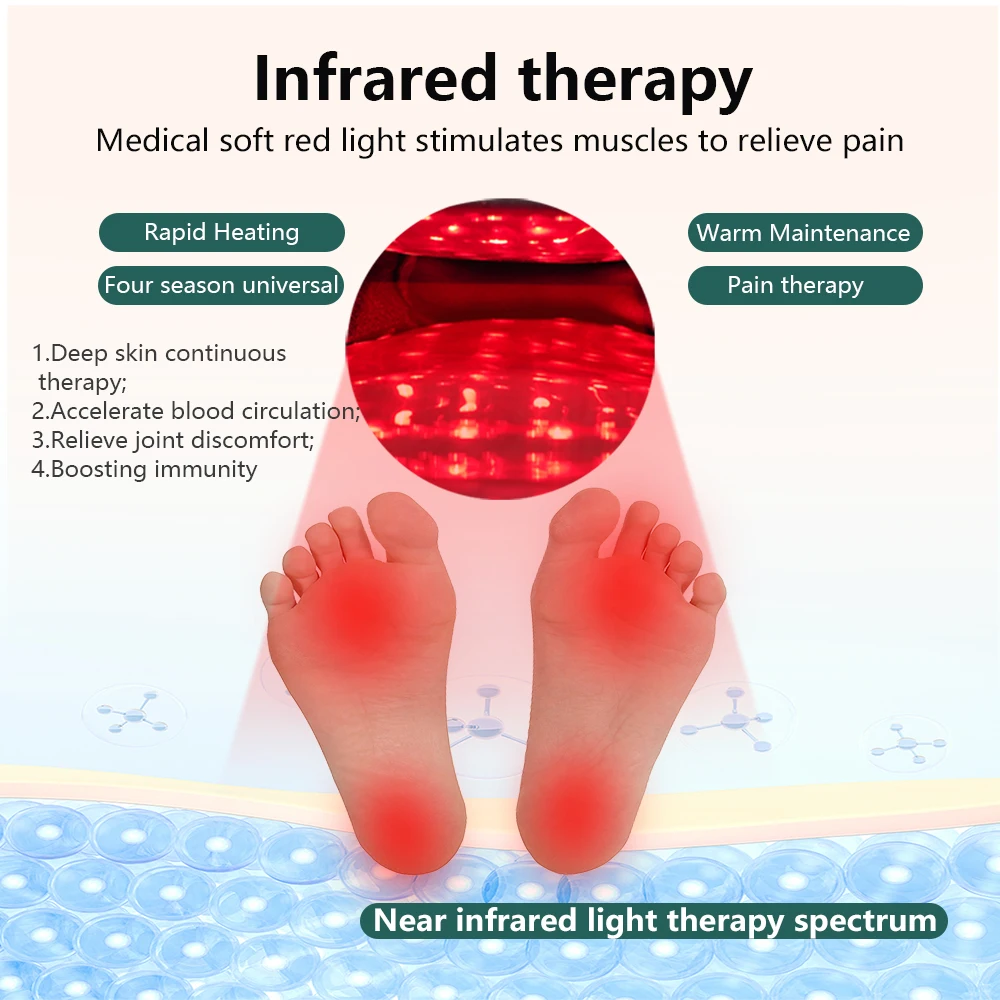 Светодиодный массажер для лодыжки с красным светом 850NM 660NM Терапия ног Устройство