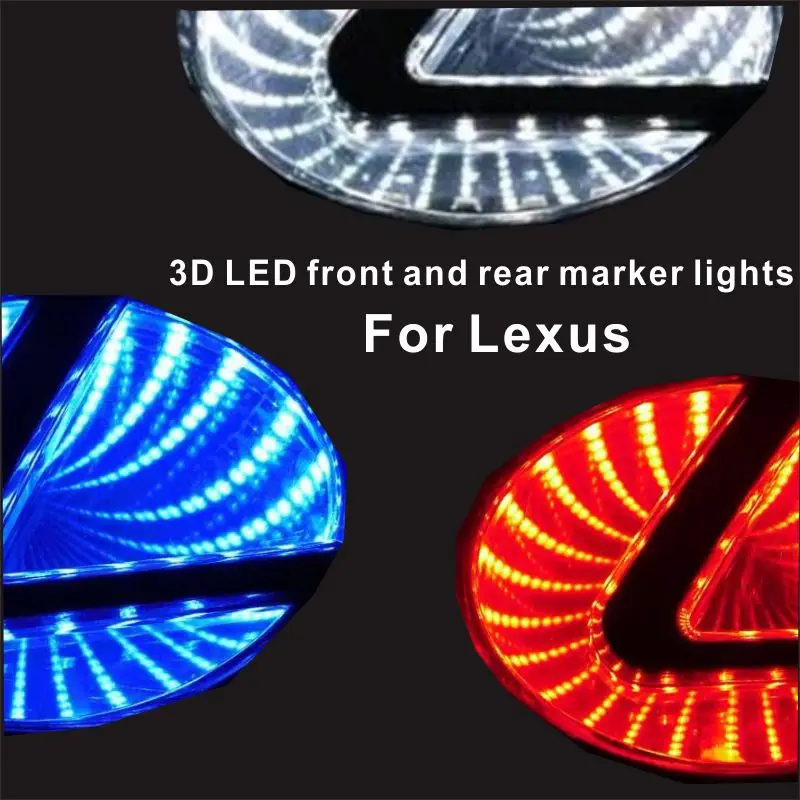 

For Lexus GS300 ES300 ES240 DS350 LS270 RX450h CT200h EX250 Car 3D Light LED Logo Badge Light Change Decorative Light Auto Parts