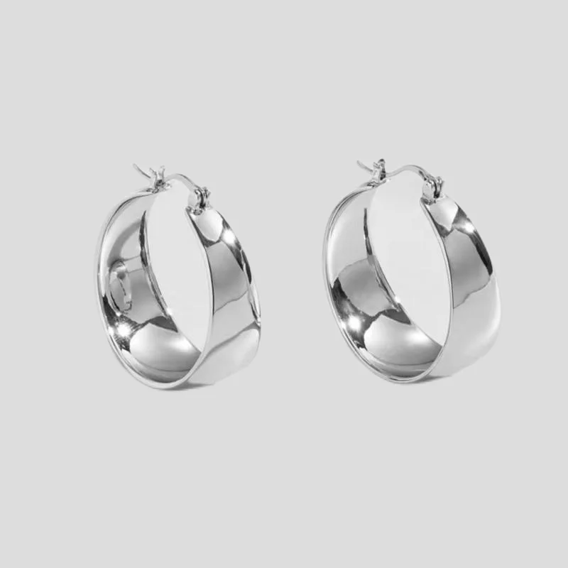 Showfay простые шикарные серьги-кольца из нержавеющей стали золотого цвета для