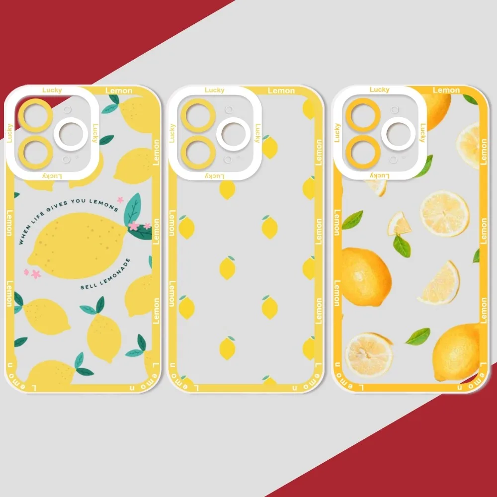

Summer green leaves fruit lemon Phone Case Phone Case for iPhone 11 12 13 Mini Pro Max 14 Pro Max Case shell Funda Cover