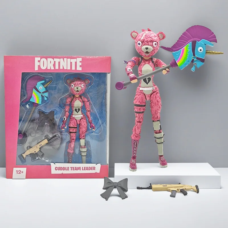 Фото Игровая фигурка Fortnite Raptor Black Knight Skull Trooper Premium Cuddle Team Leader MogulMaster, украшение для комнаты, игрушка, подарок №3
