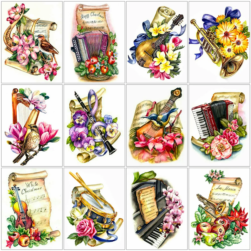 

Evershine Алмазная мозаика пейзаж Гитара подарок ручной работы Алмазная вышивка цветы полная площадь картина стразами рукоделие хобби Алмазна...