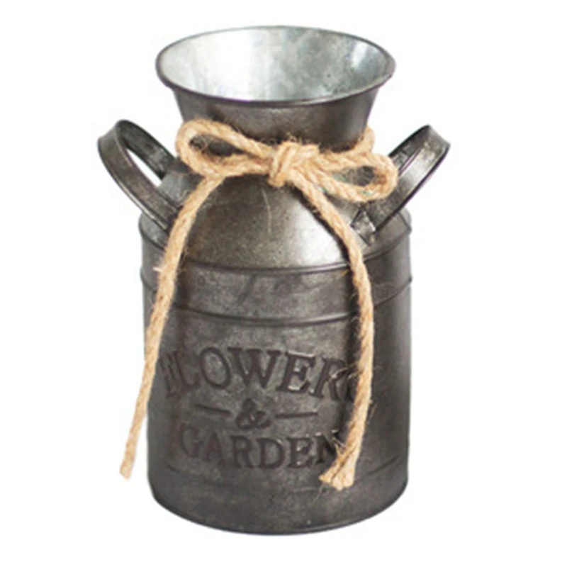 

Tin Flower Pot Iron Vase Flower Bucket Kettle Flower Retro Decorative Flower Arrangement Ornaments