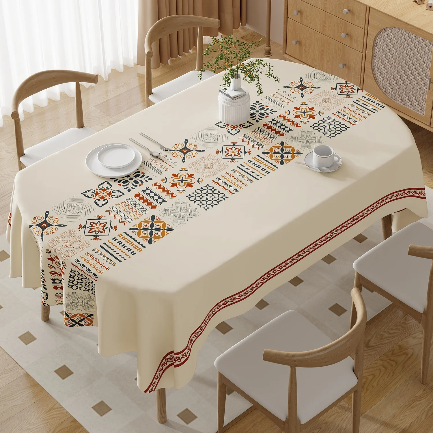 

Водонепроницаемая овальная скатерть для чайного столика