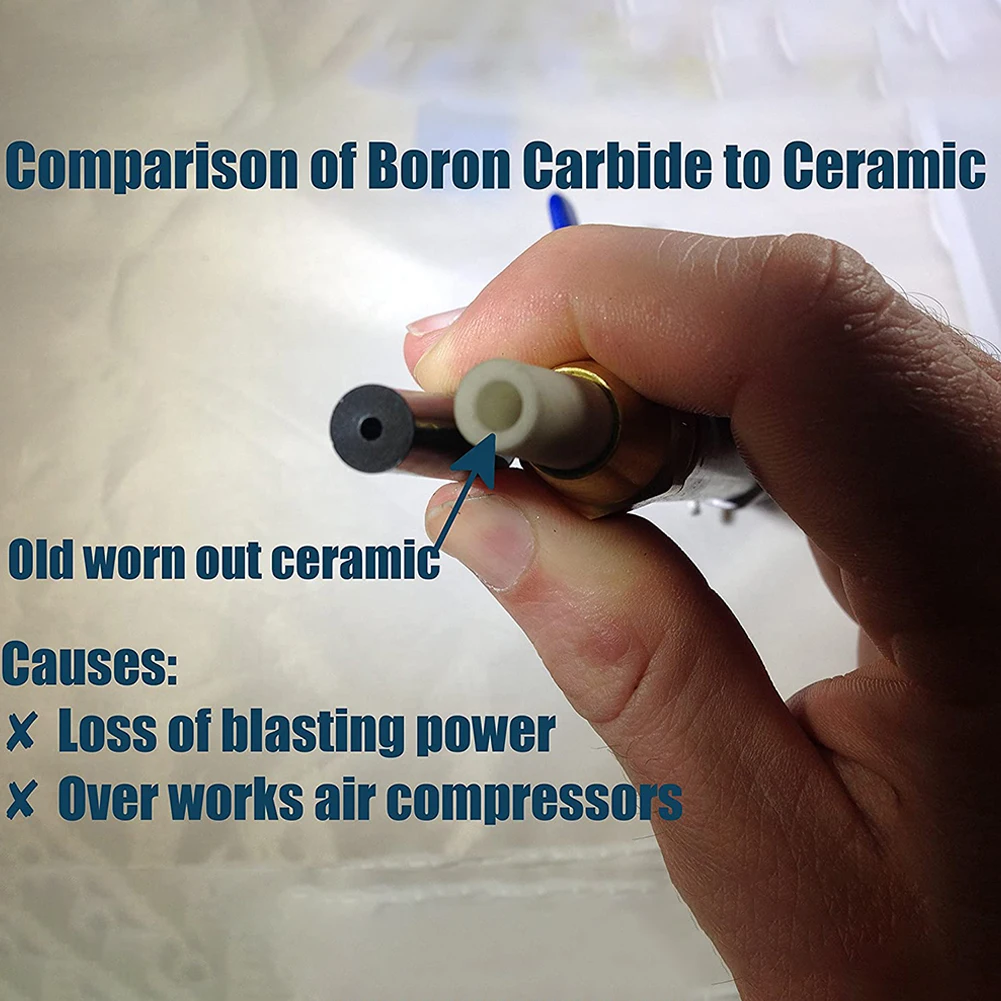 

1pc Boron Carbide Nozzle Sandblasting Air Sandblaster Tip Machine Accessories High Wear-resistant Nozzle Air Tools Parts