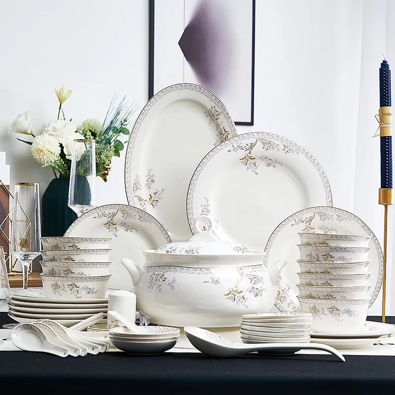 

Ceramic Cutlery Set Household Ceramic Dishes Bone China Bowl