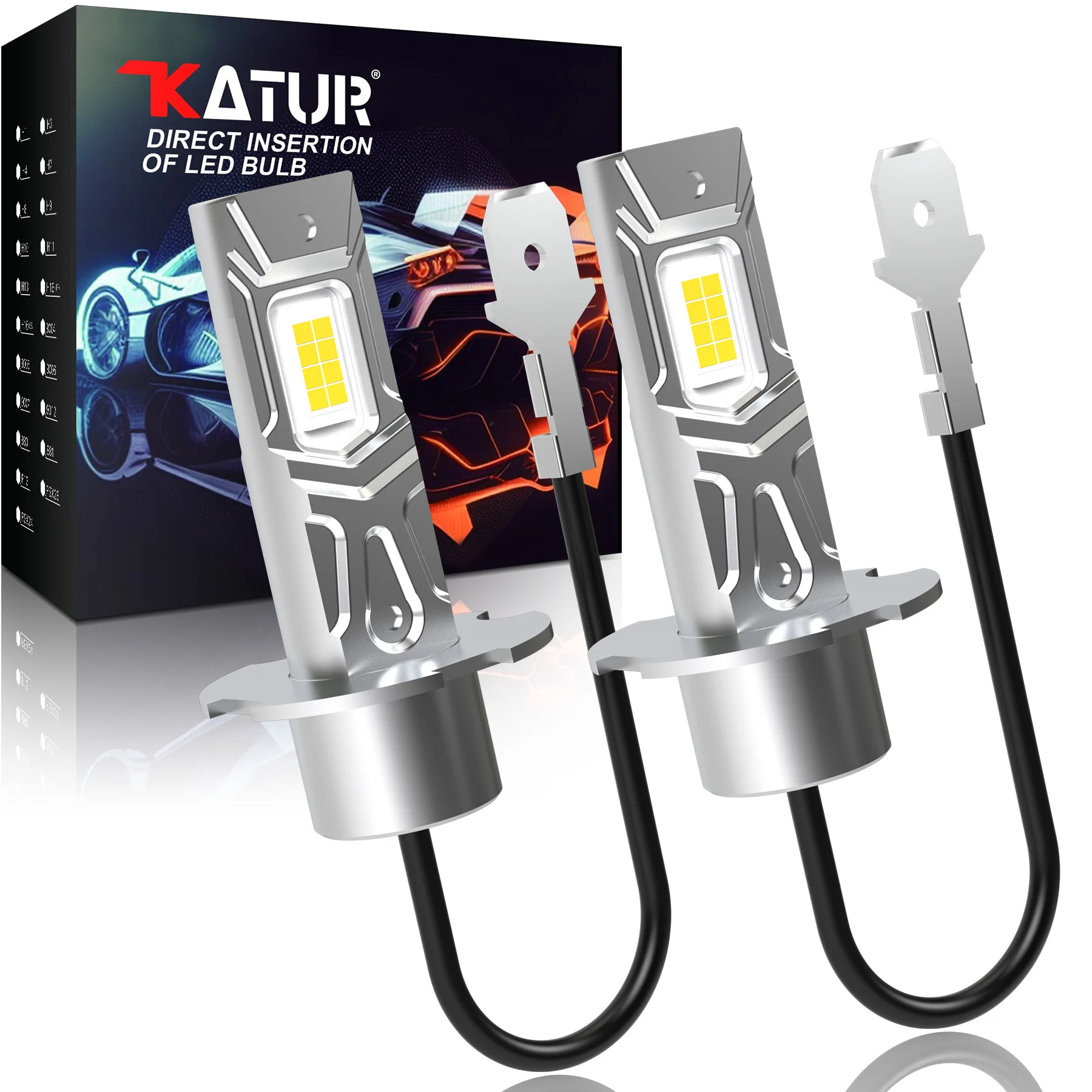 

H3 Светодиодная противотуманная лампа Canbus 80W 16000LM 6000K Белая безвентиляторная галогенная сменная головная фара для Opel Astra H G Vectra C B Corsa D C B