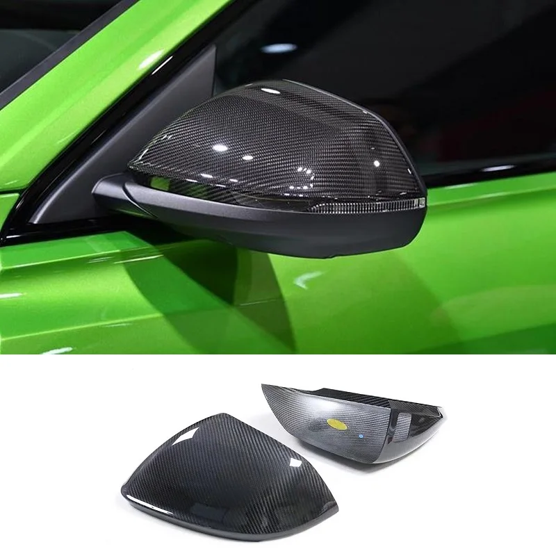 

Mirror Cover Add On For Lamborghini Urus Audi Q8 RSQ8 2018+ Carbon Fiber Car Rear View Cap Reverse Case Shell With Lane Assist