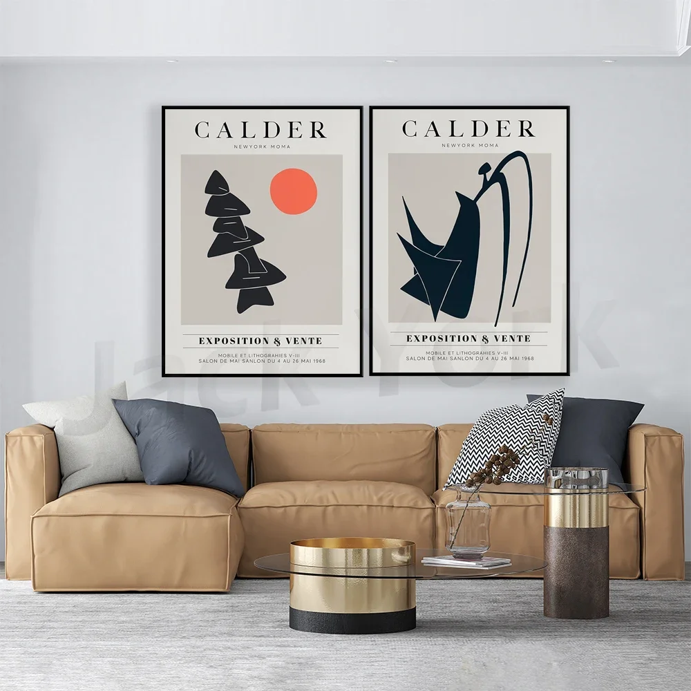 Оригинальный выставочный постер для печати Calder динамический Lithograph 1968 M0MA