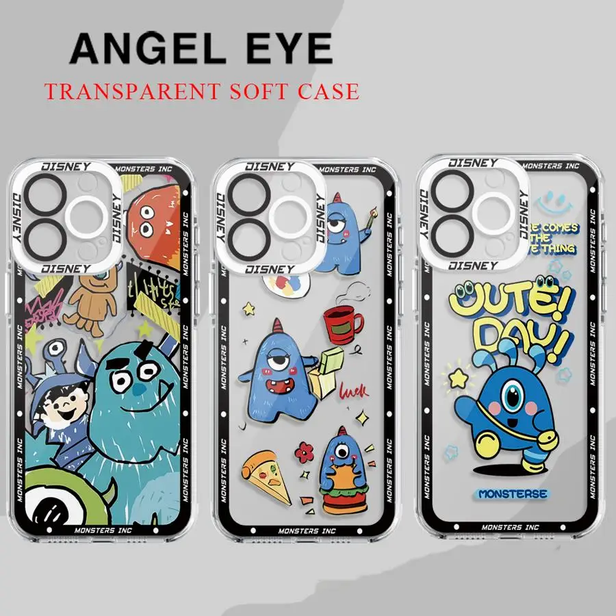 Cartoon Disney Monsters Inc Phone Case for Apple iPhone 15 16 Pro XS Max 13 14 Plus XR SE 7 8 12 11 plus Matte