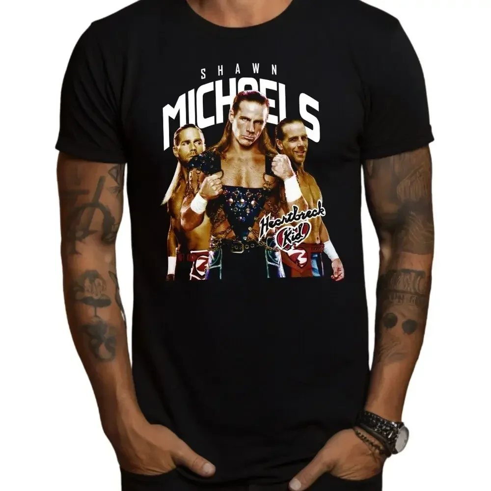 Черная футболка с надписью Shawn Michaels WWE
