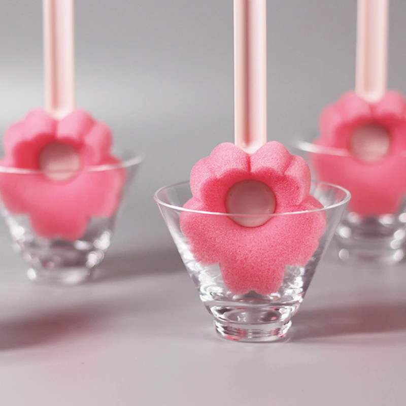 

Щетки для чашек, многоразовые щетки из губок с насыщенной пеной, цветочной головкой, щетки для глубокой очистки бутылок, кружек, кухонные принадлежности, щетки для чистки