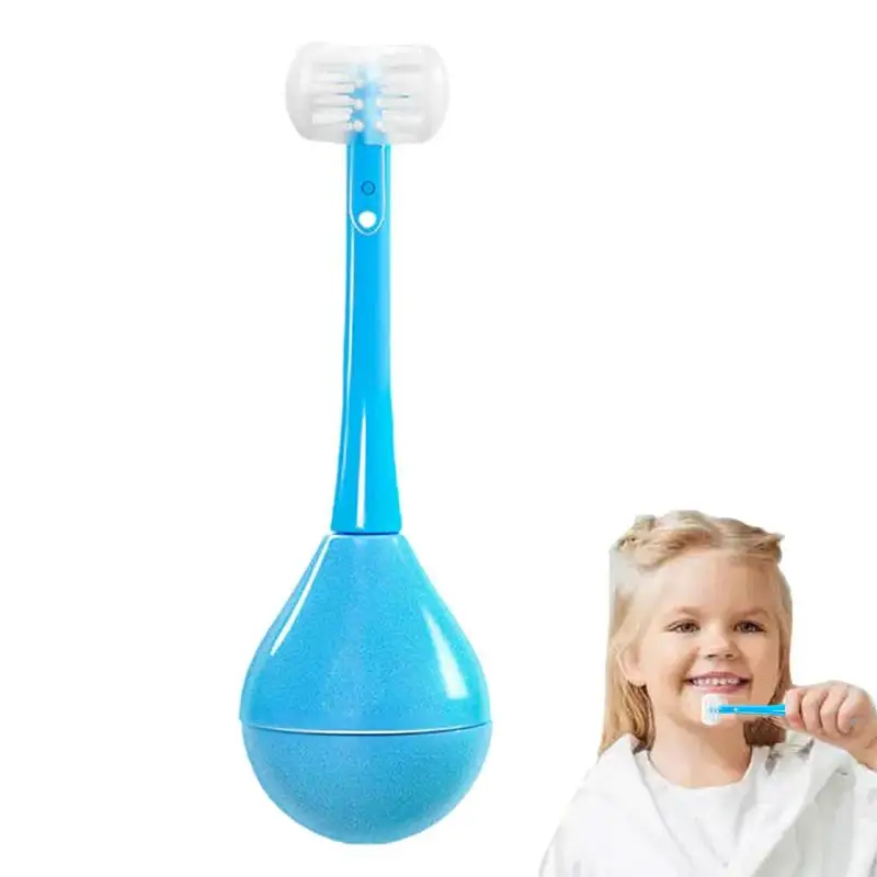 

3-Sided Toddler Toothbrush For Babies From 2-12 Years Soft Manual Kids Toothbrushes With Silicone Head Baby Training