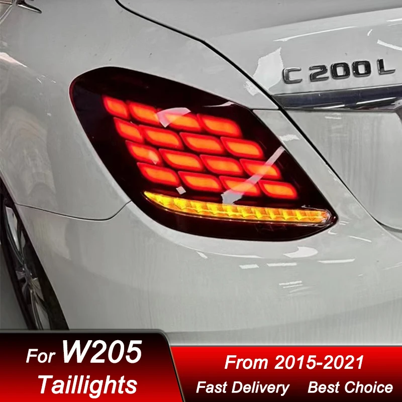 Автомобильные задние фонари для Mercedes-Benz W205 C180 C200 2015-2021 в масштабе дракона