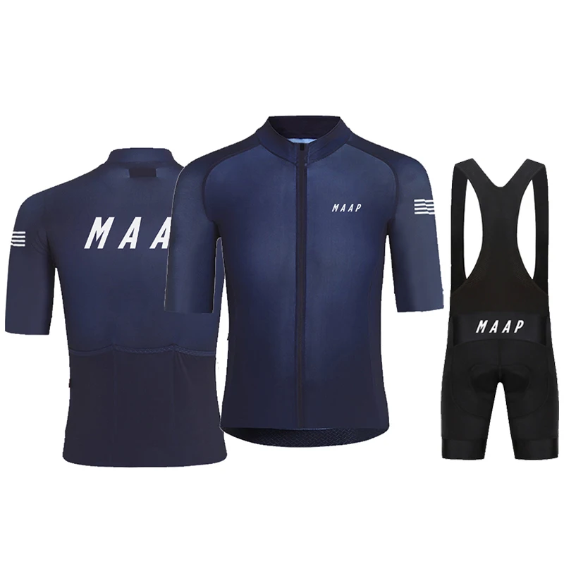 

Мужские комплекты для велоспорта MAAP, профессиональные Трикотажные изделия для велоспорта, дорожный велосипед с коротким рукавом, велосипедная одежда, шорты с нагрудником, спортивная одежда для горного велосипеда