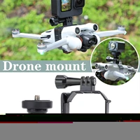 drone top searchlight camera top bracket for mini3 pro camera adapter clamp holder for hero10 drone accessories z0f9