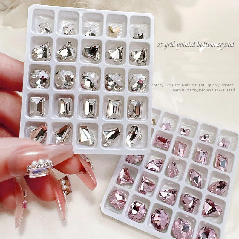 

25 шт., стразы для украшения ногтей