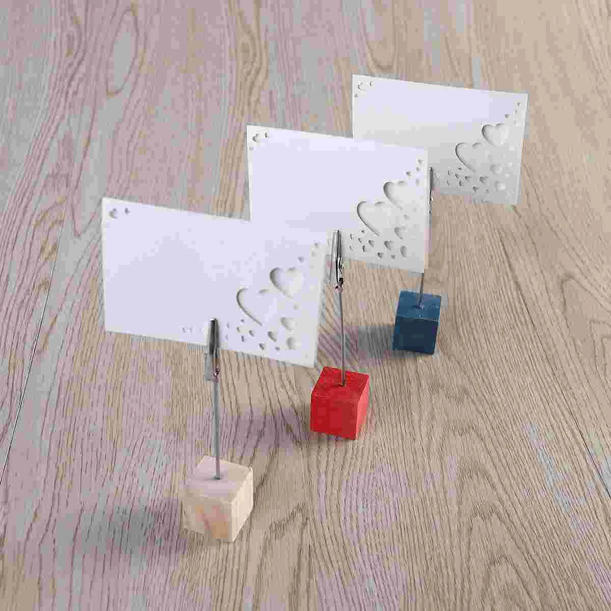 

Holder Table Clip Holders Photo Memo Clips Stand Picture Number Place Wooden Stands Note Display Name Sign Menu Food Cube Tables