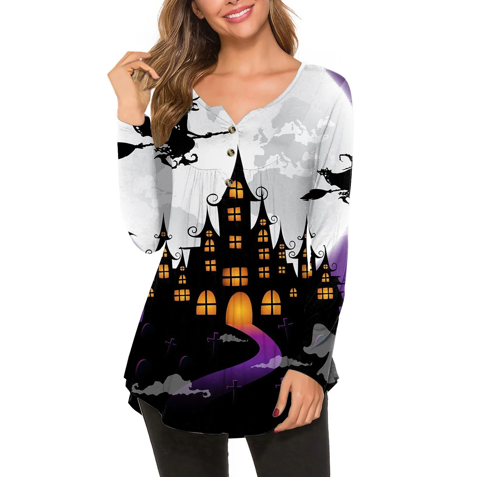 

Одежда очаровательные повседневные женские рубашки Бесплатная доставка костюм на Хэллоуин женские футболки с длинным рукавом и топы женские рубашки Бесплатная доставка