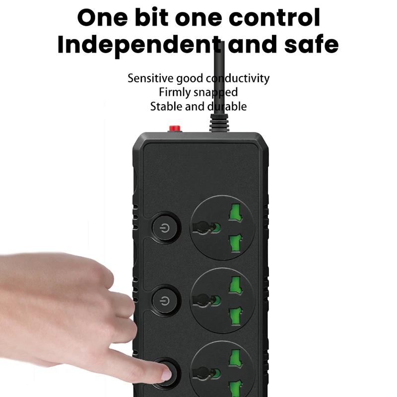 Сетевой удлинитель JFKDX 3000 Вт 7 розеток переменного тока 2 м |