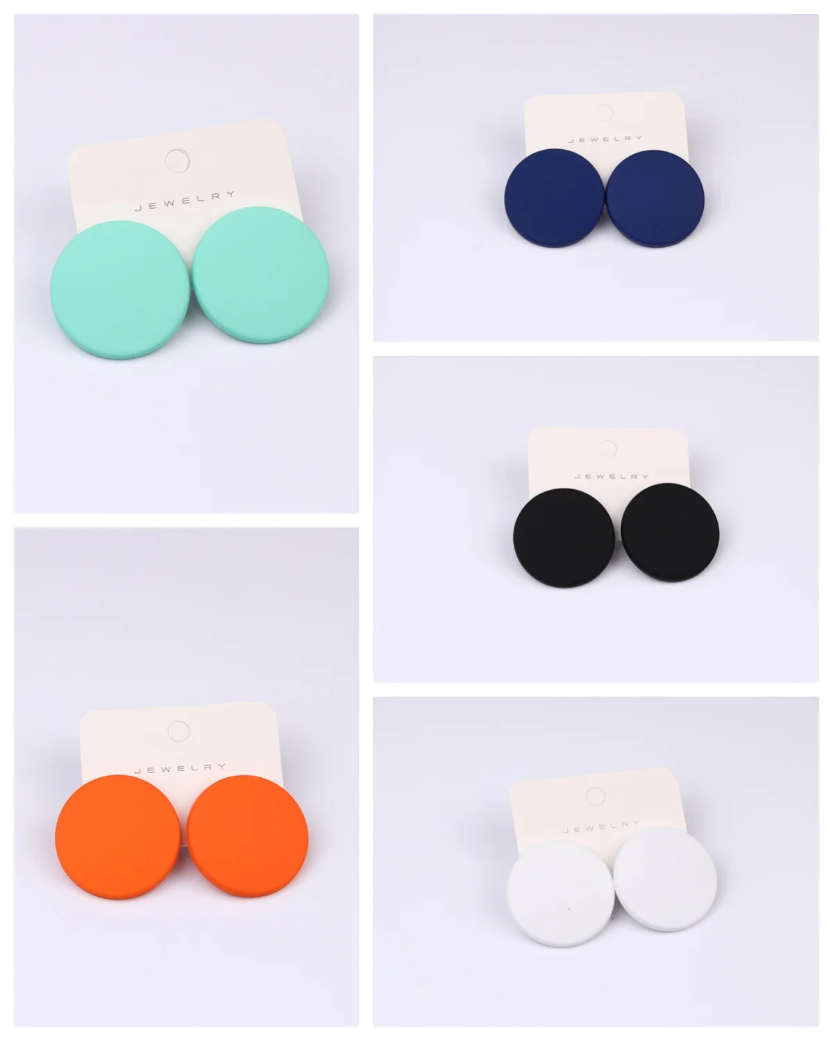 Женские серьги-гвоздики из акрила 16 цветов