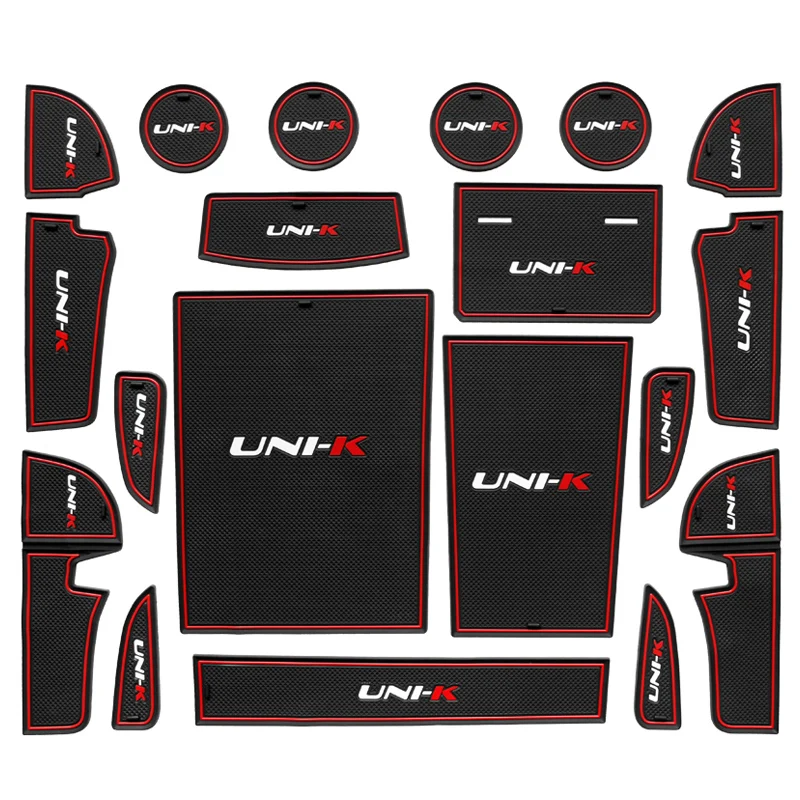 Нескользящий автомобильный коврик для Changan UNI-K UNIK 2024 2021-2023 резиновый слот ворот