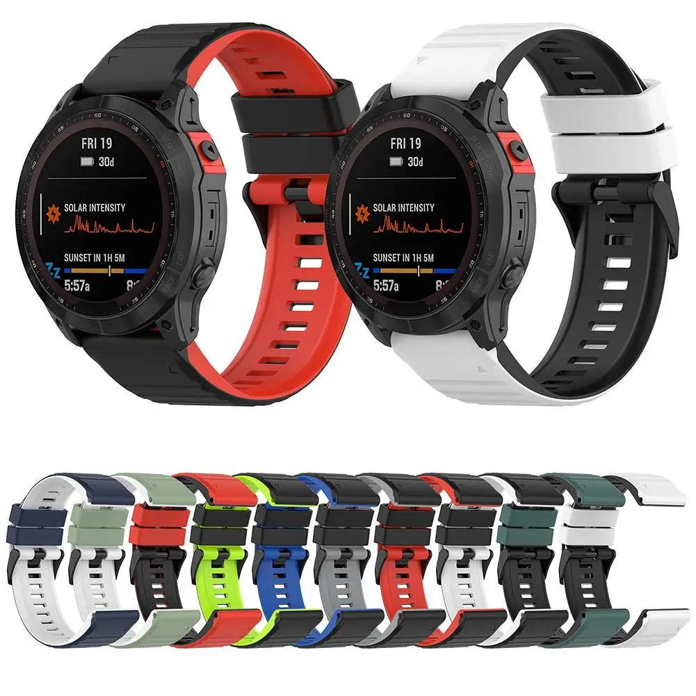 

Ремешок силиконовый для наручных часов Garmin Fenix 7/6/5/5 Plus, спортивный быстросъемный браслет для смарт-часов, 22 мм