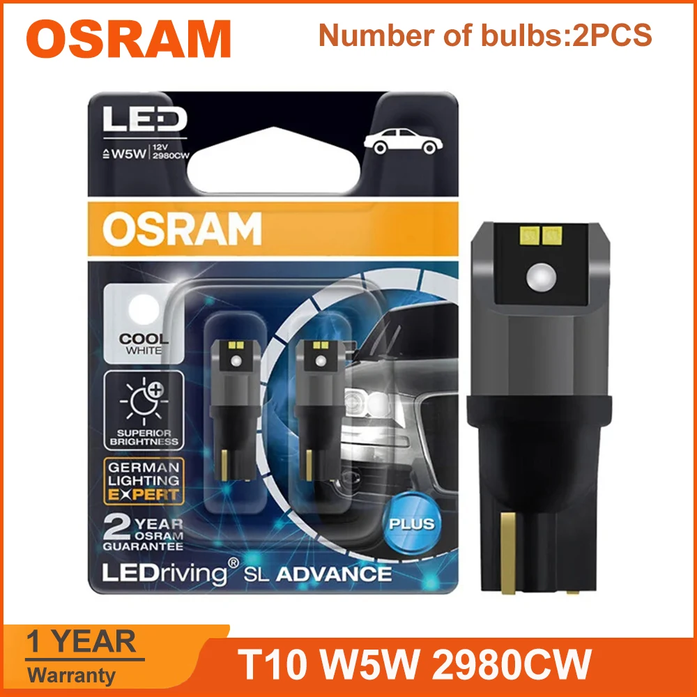 OSRAM T10 W5W 194 2980CW LEDriving SL Advance 1 5 W W2.1x9.5d 6000K Φ белые лампы для чтения автомобиля
