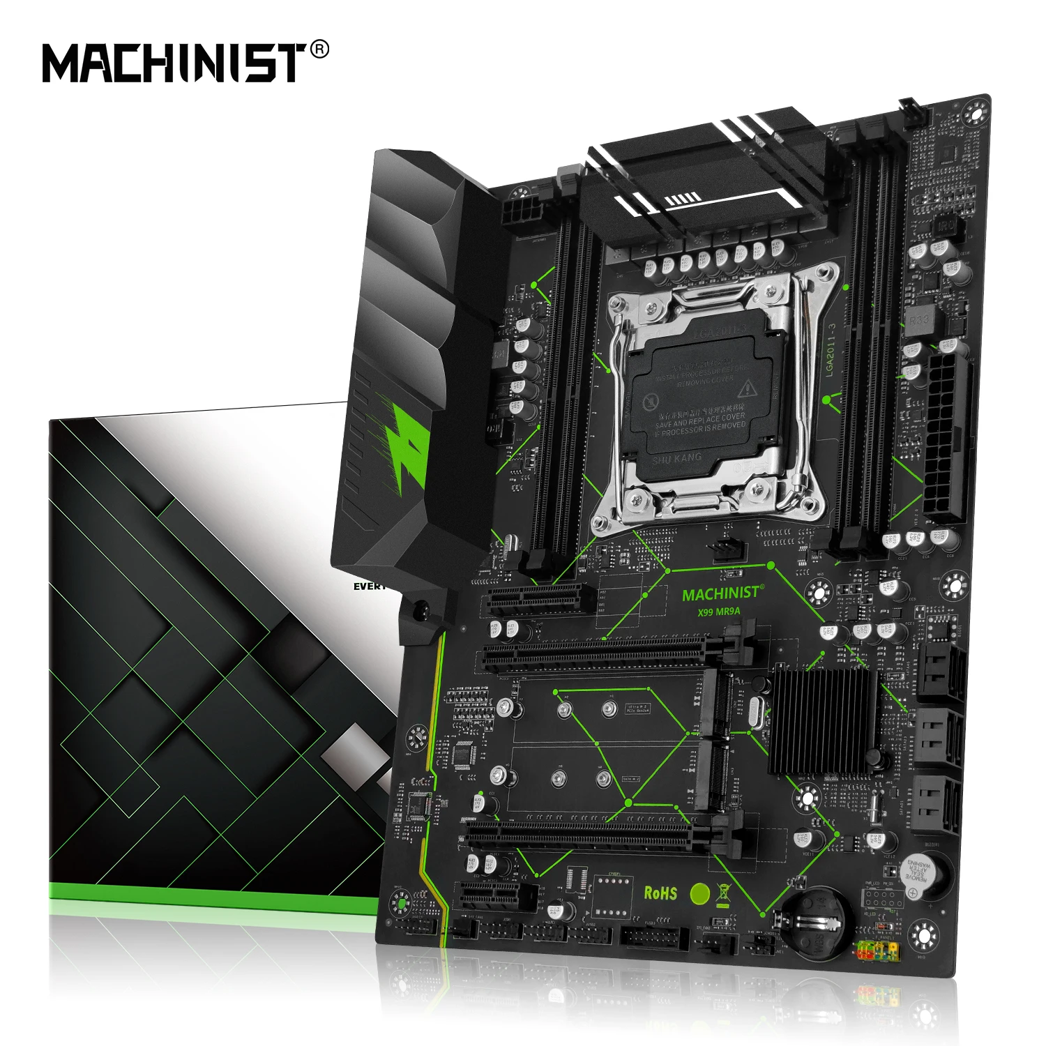 MACHINIST-placa base X99 MR9A PRO, LGA 2011-3 Xeon V3/V4 series CPU NVME SATA M.2 slot DDR4 ECC/no ecc RAM de cuatro canales