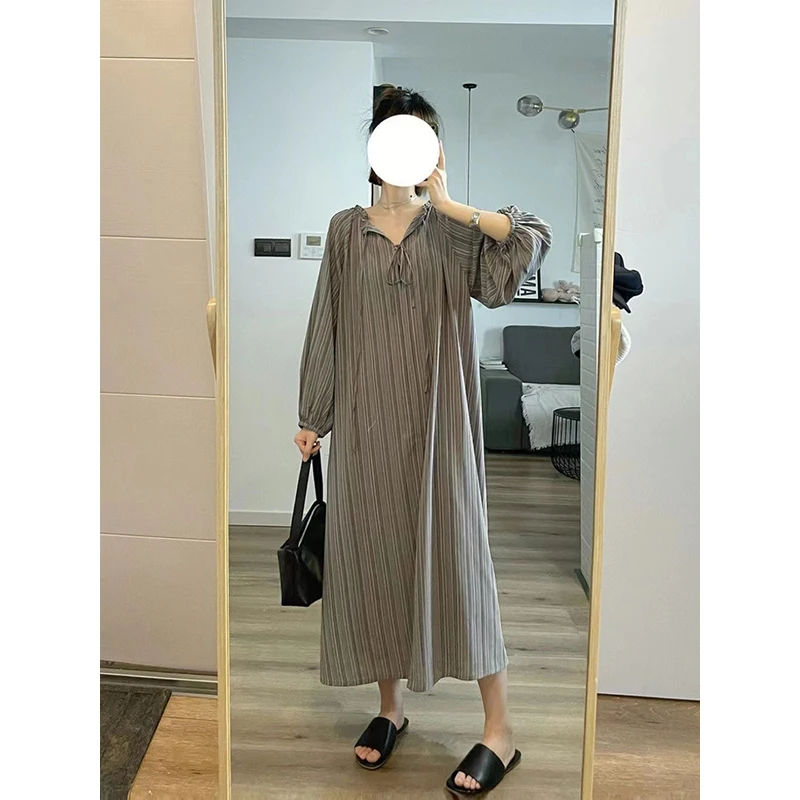 CAIYIER 2022 Winter Korean Stripe Women Pajamas Set Long Sleeve Casual Sleepwear Suit Long Pants Two Piece Nightgowns Loungewear