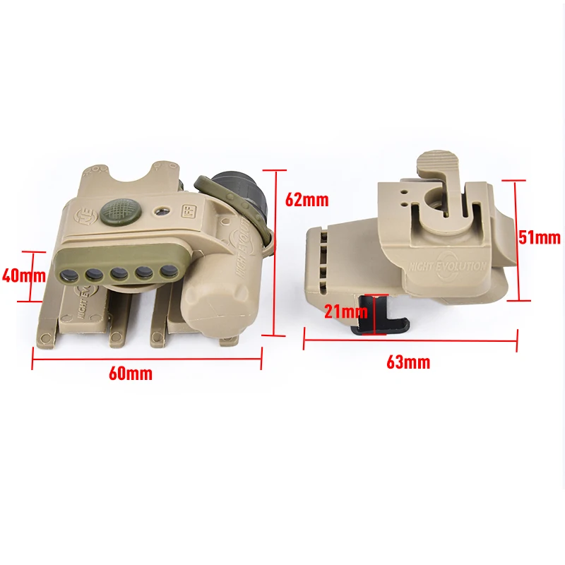 Светильник для шлема красный белый страйкбола