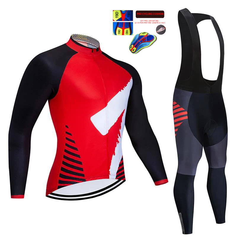 

Профессиональная команда 2022, мужские велосипедные Джерси для горных гонок, с длинным рукавом, Велоспорт, Джерси, комплект, велосипедная руб...