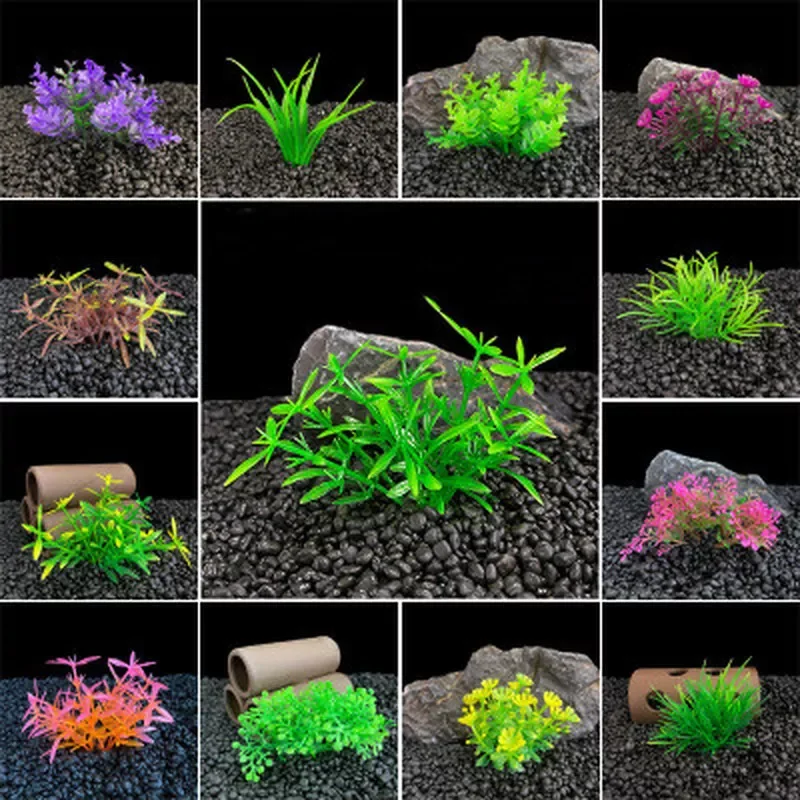 

2022NEW Plastic Fish Tank Decoration Water Plant Simulation Mini Simulated Aquatic Weed Aquarium Accessories Fish Tank Decoratio