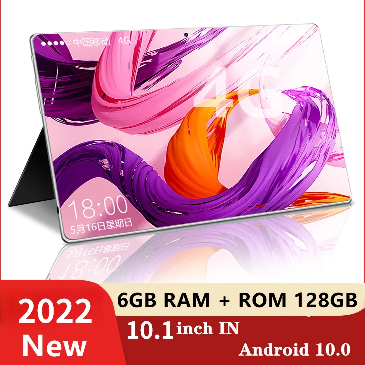 

Планшет на Android 2022, 10,1 дюйма, 6 + 10,0 ГБ, 4G, Android 128