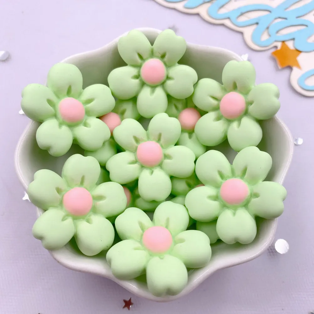 

10 шт. цветочки из полимерной смолы Diy Super Paradise 25 мм