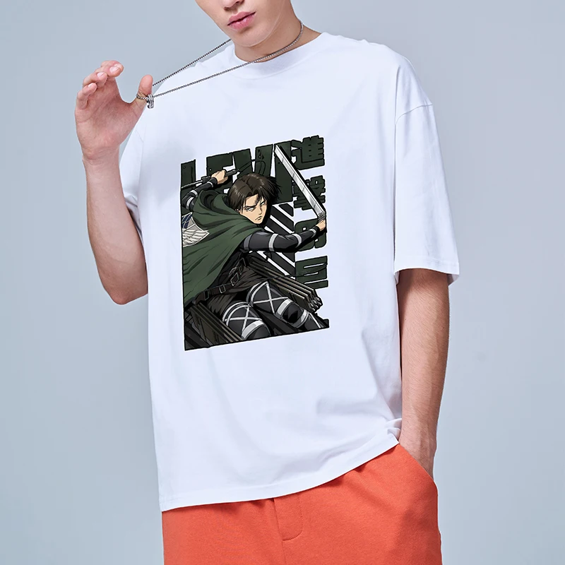 

Мужская футболка оверсайз, свободная футболка с рисунком из аниме «финальный сезон», «атака на Титанов», в стиле Харадзюку, 2022