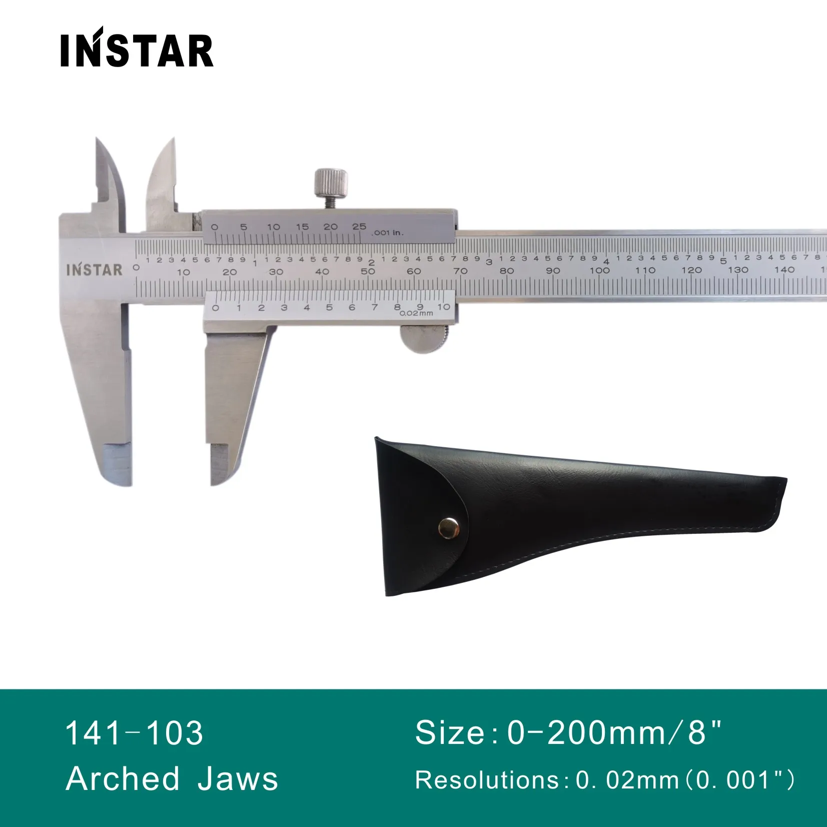 

Штангенциркуль INSTAR из нержавеющей стали с моноблокировкой 150 мм/6 дюймов, стандарт DIN 200 мм/8 дюйма с точной регулировкой 150x0,05 мм