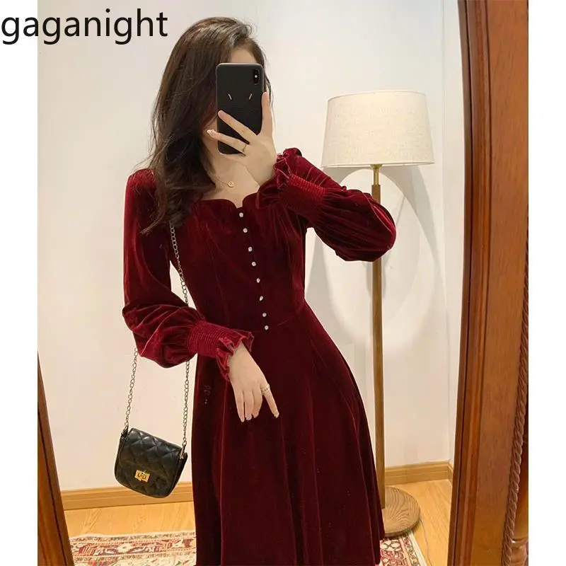 Женское винтажное платье с квадратным вырезом