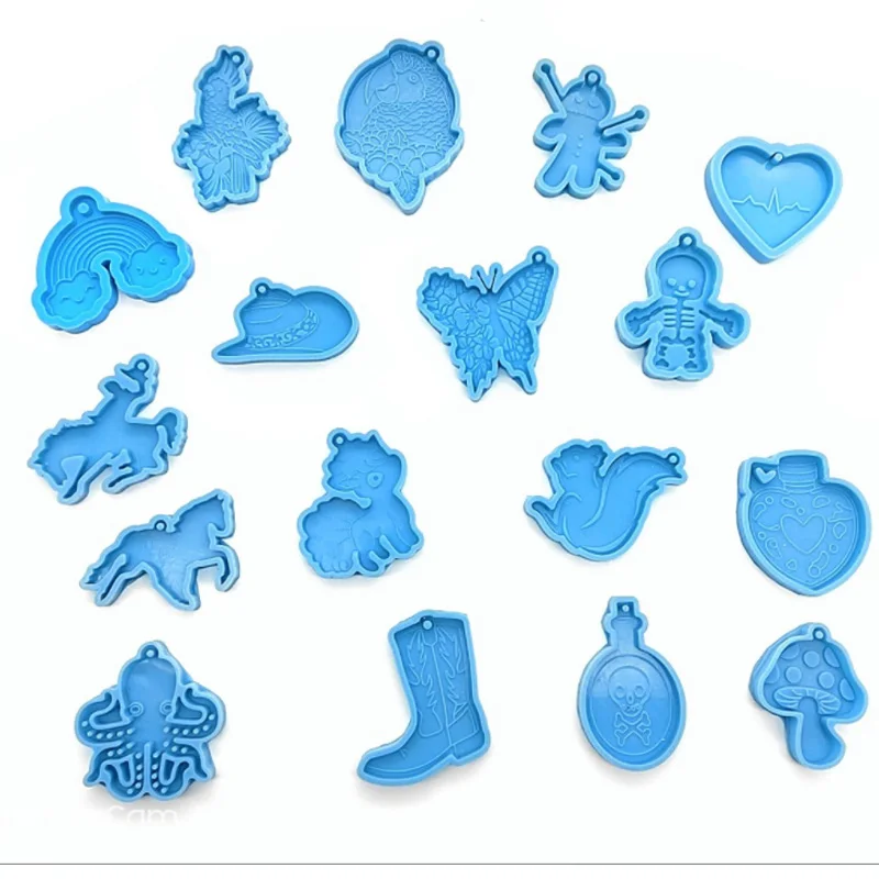 

DIY Animal Keychain Pendant Silicone Mould Casting Earrings Necklace Pendant Epoxy Resin Molds Jewelry Making Supplies Crafts