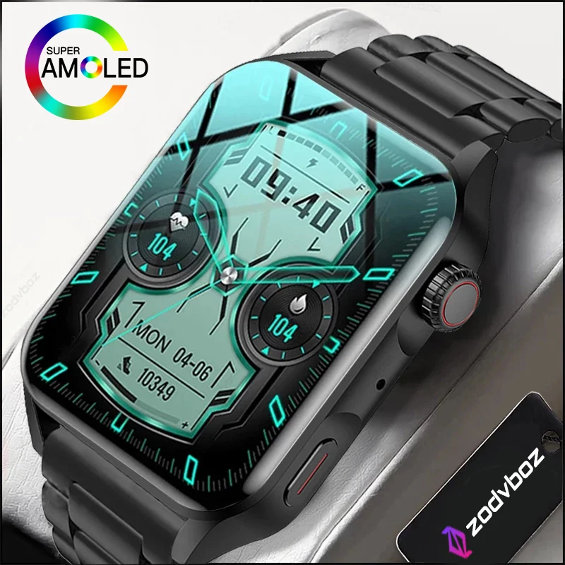 

ZODVBOZ AMOLED Smart Watch Men Always On Display HD Screen Answer Call Watches Women Waterproof Smartwatch For Xiaomi Huawei+Box