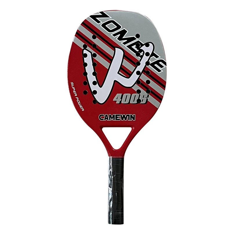 Adult professional tennis full carbon frame 12K beach tennis racket camewin beach tennis racket with cover Padel