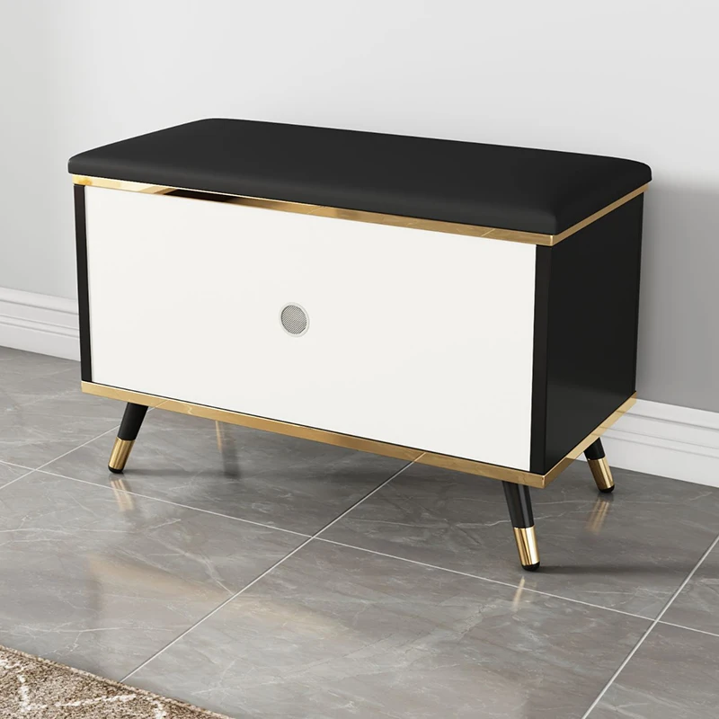 

Low Stool Minimalist Shoe Cabinets Cover Seat Small Entryway White Shoe Rack Wooden Space Saving Scarpiera Living Room Furniture