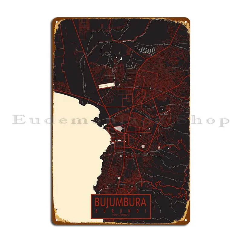 

Bujumbura карта векторная металлическая табличка плакат создавать вечерние ВИНТАЖНЫЙ ПЛАКАТ жестяной знак плакат