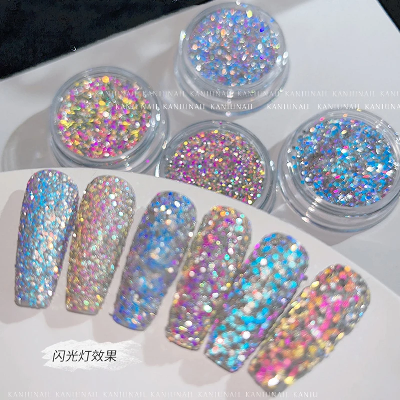 

Reflective Diamond Nail Powder Glitter Nail Shinning Crystal Rhinestone Sequins Pigment UV Gel Polish Nail DIY