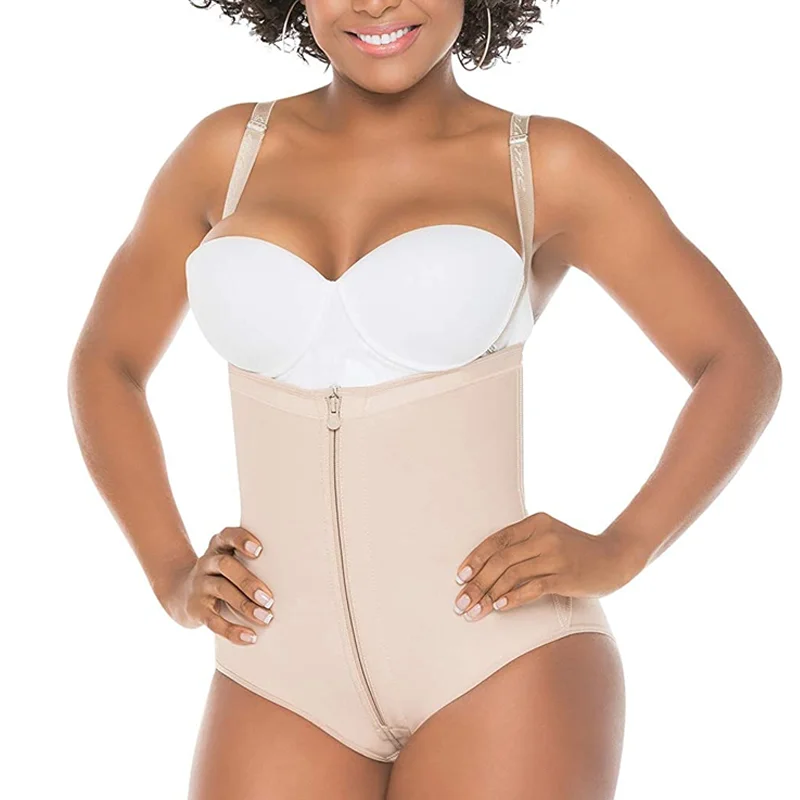 Shapewear For Women Tummy Control Fajas Colombianas Body Shaper Zipper Open Bust Slimming Shaping Bodysuit