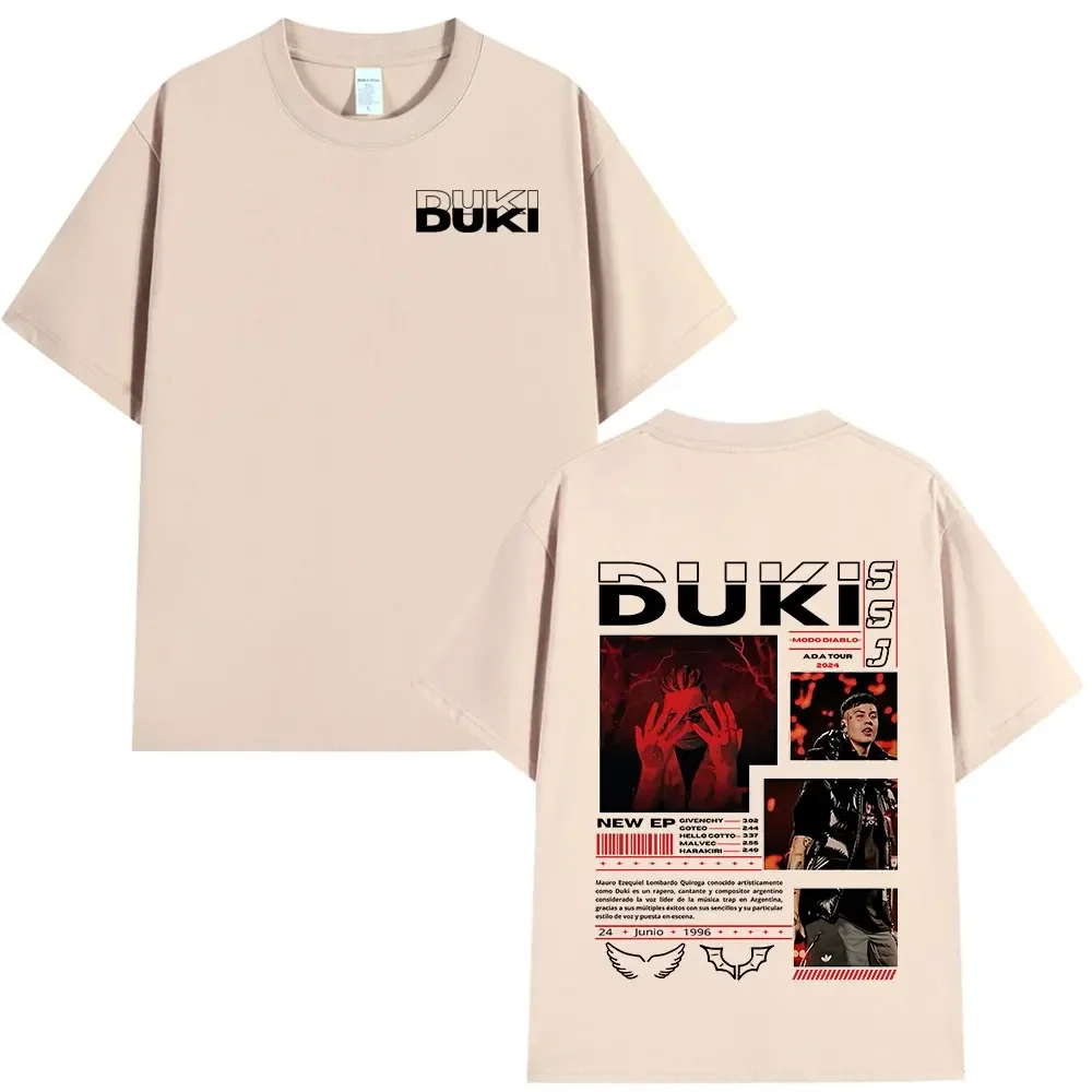 Фото Rapper Duki ADA Tour  Merch T-shirt Men's Women Clothing Cotton Oversized T-shirts Hip Hop Short Sleeve T Shirts Streetwear №5