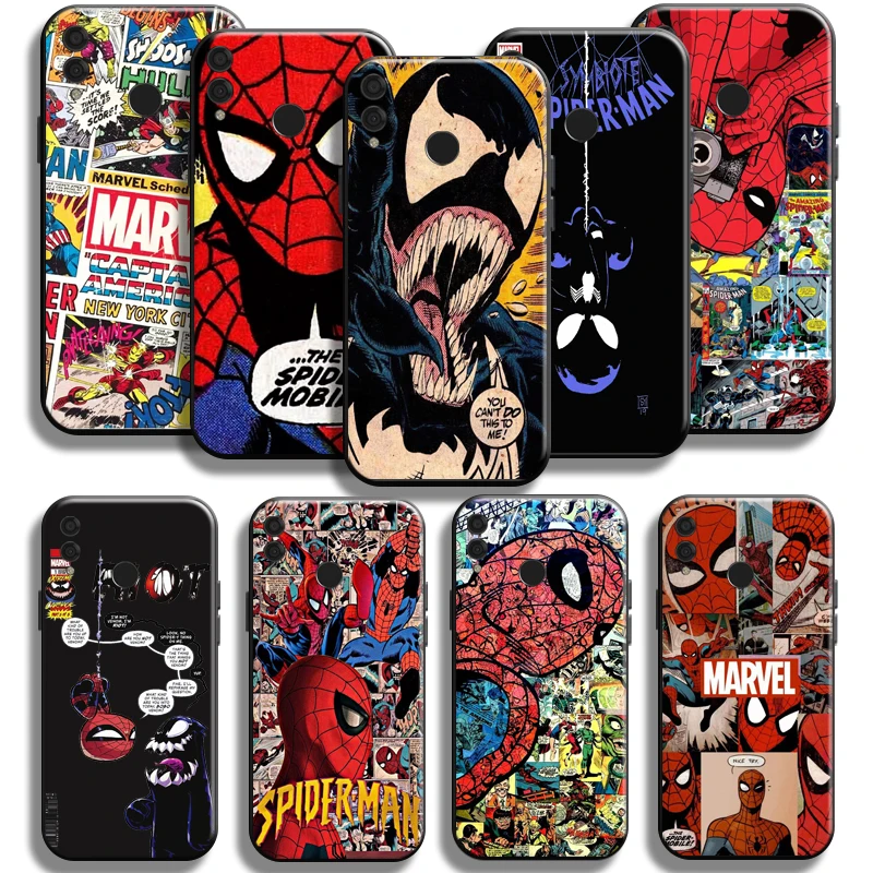 

Comics Spiderman Venom Phone Case For Huawei Honor 8X Funda Shockproof Cases Cover Soft Carcasa Liquid Silicon Shell TPU