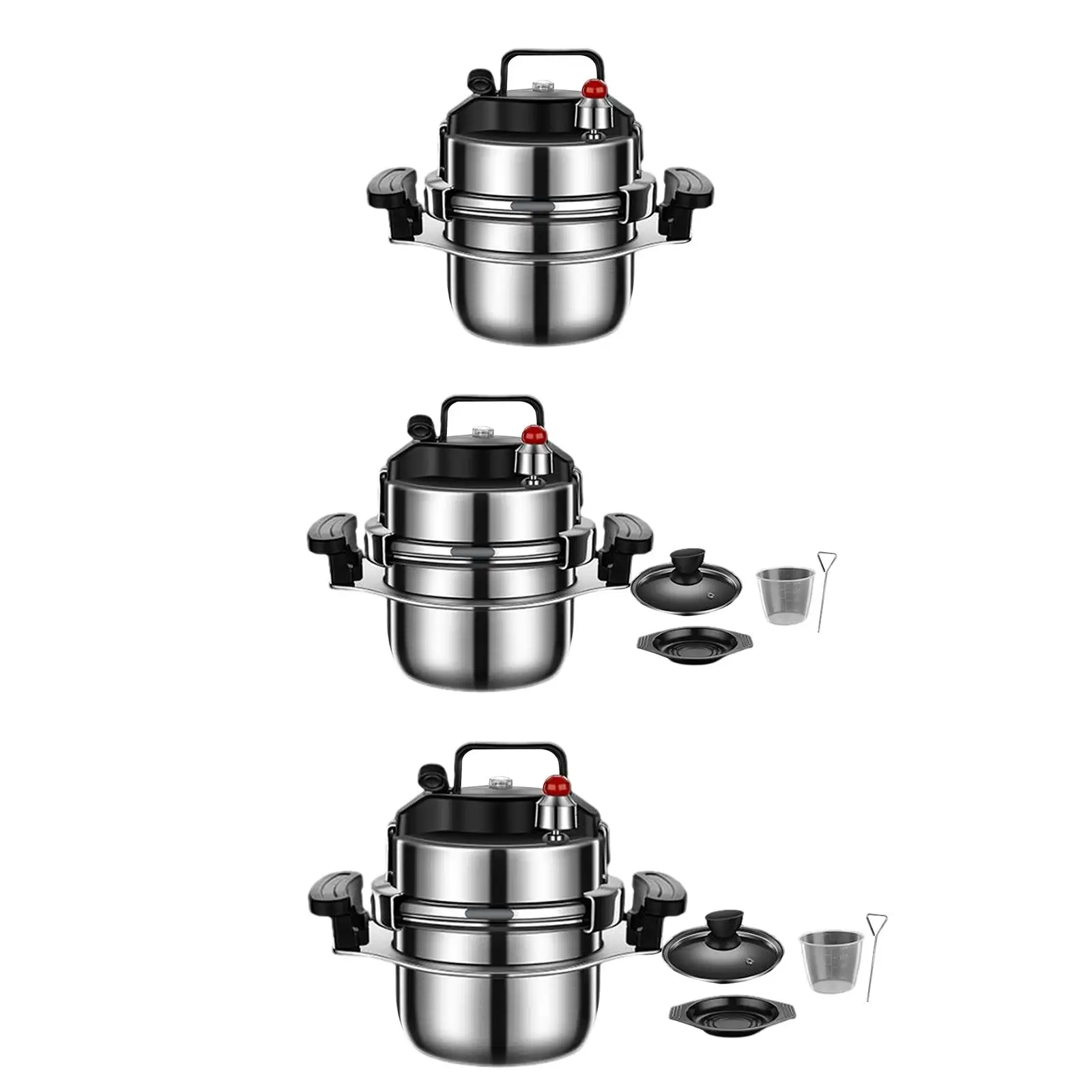 

Pressure Cooker Fast Heating Cookware with Secure Knob Kitchen Cooking Pot for Household Picnic Restaurant Indoor