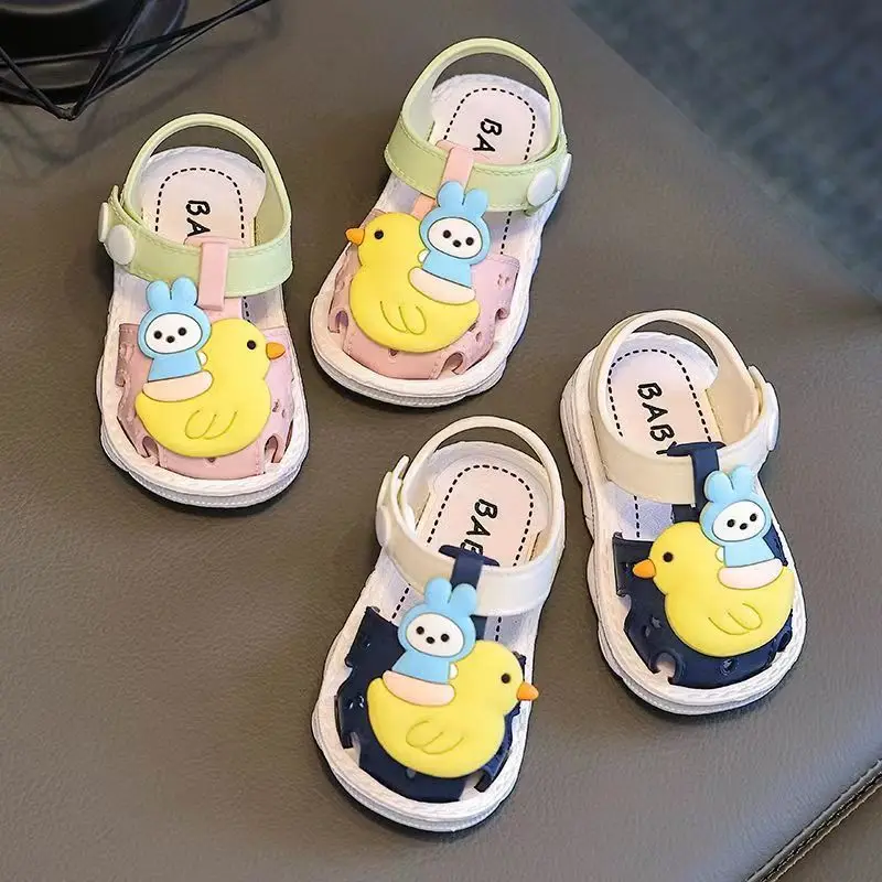 Повседневные Милые Дышащие Сандалии С Героями Мультфильмов Для Маленьких