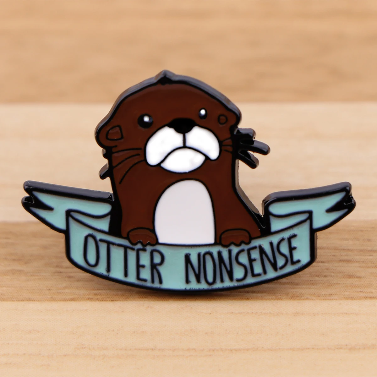 Эмалированные заколки с выдрой для лацканов животными Значки рюкзаков Женская